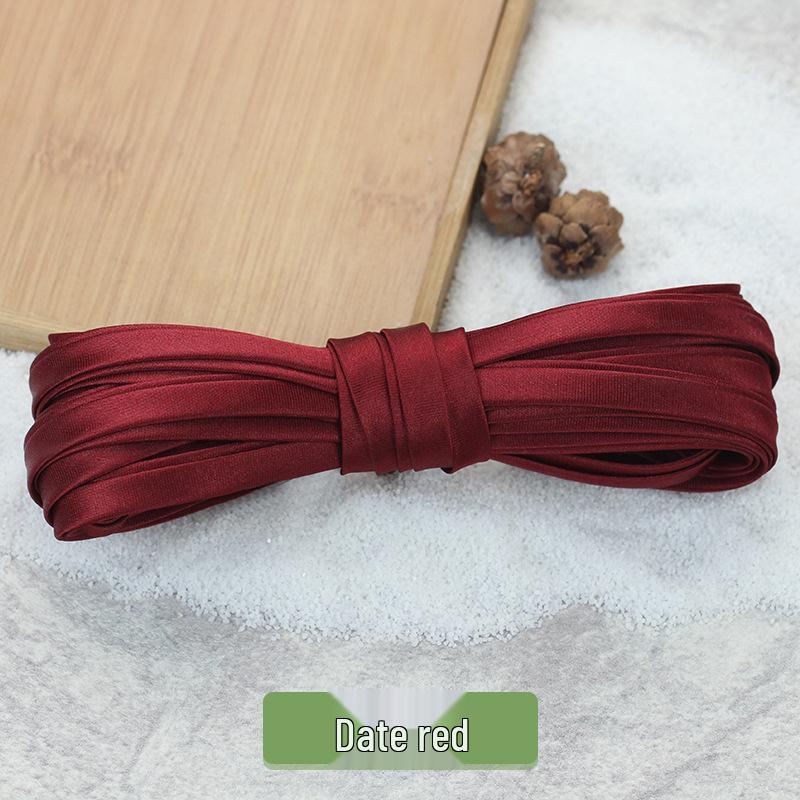 Hengmeihe 0.85cm Satin Cheongsam Hemming Strip: Solid Color, Imitation Silk, Non-Iron Accessories for Women