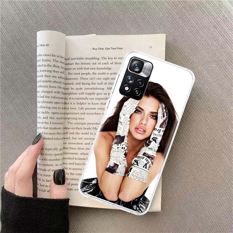 

Чехол для телефона Adriana Lima для Redmi Note 13 12 Pro Plus 14 15 Pro 5G 11 11T 11E 11S 10 Pro 10S 9 9S Чехол Прозрачный ТПУ Capa Case Redmi Note 13 Pro 4G