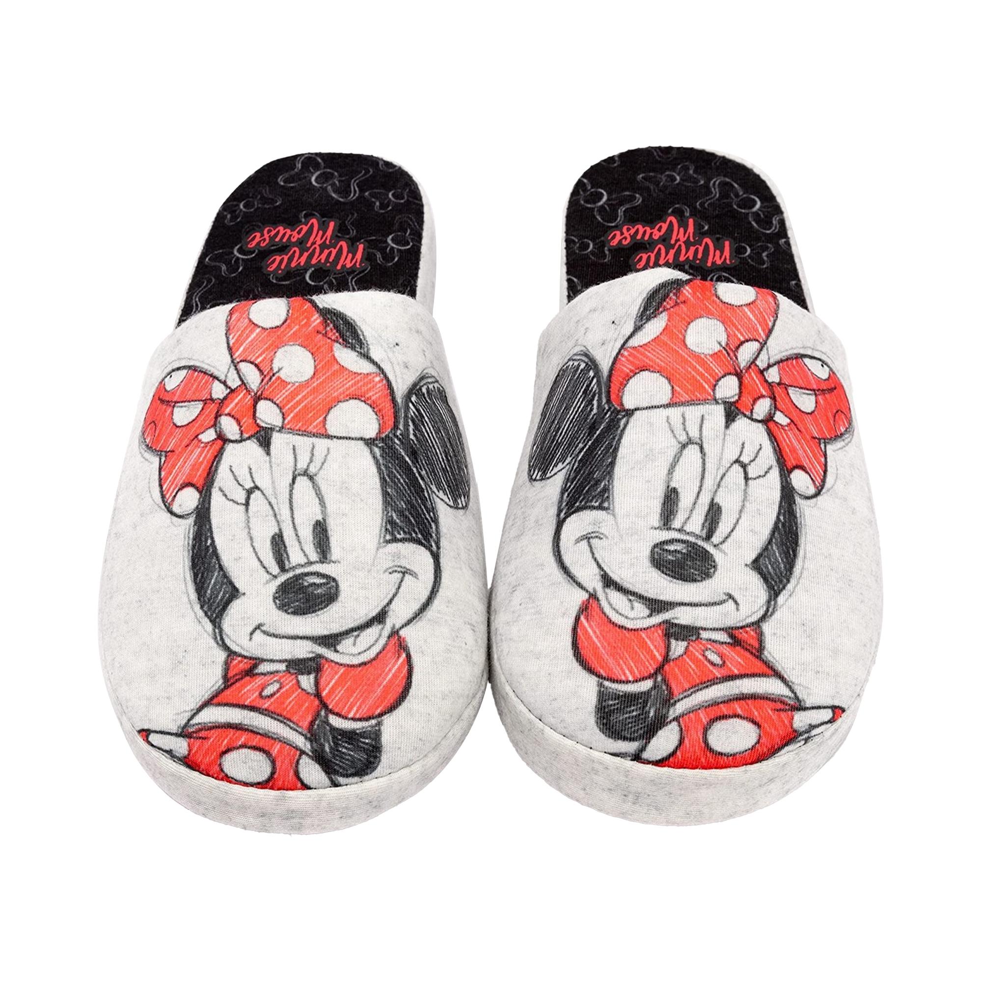 Disney Damen/Damen Minnie Maus Hausschuhe 3 UK-4 UK grau