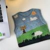 Simulated Printing Knitted Sweater Mouse Pad Anti-Slip Desk Sweater Mouse Mat Cute Cartoon Keyboard Mice Mat Typewriting Tools