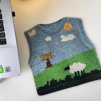 Simulierter Druck Gestrickter Pullover Mauspads Anti-Rutsch Schreibtisch Pullover Mauspads Niedliche Cartoon Tastatur Mäuse Matte Schreibwerkzeuge