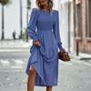 Women's Casual Fashion Sexy Slim Fit Long Sleeve Mid Length With Waist Closed Dress