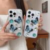 Gem Rhinestone Fine Glitter Mobile Phone Case For Apple 17 Butterfly Iphone16Promax Transparent 14 Anti-Drop 15