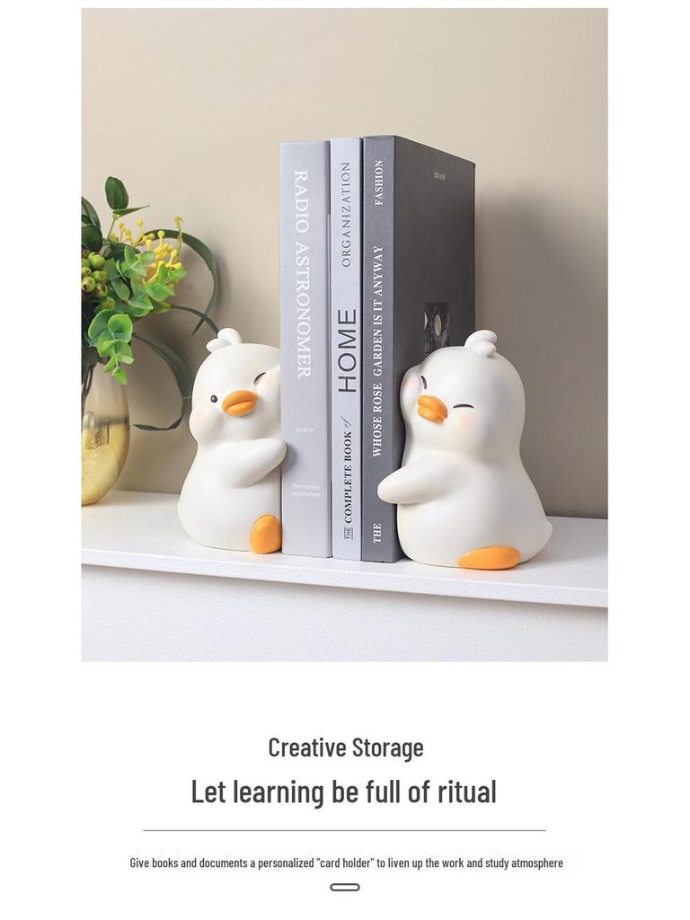 Cartoon Yellow Duck Resin Bookend Ornament