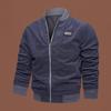 Corduroy Jacket Men's Spring and Autumn New Retro Baseball Collar Jacket Green Business Casual Men's Fashion