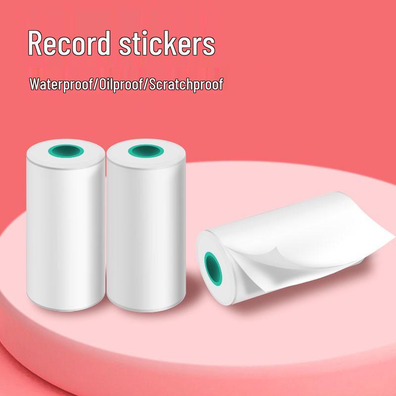 HD Portable Mini Thermal Printer for Labels and Paper 3 Rolls Thermal Paper
