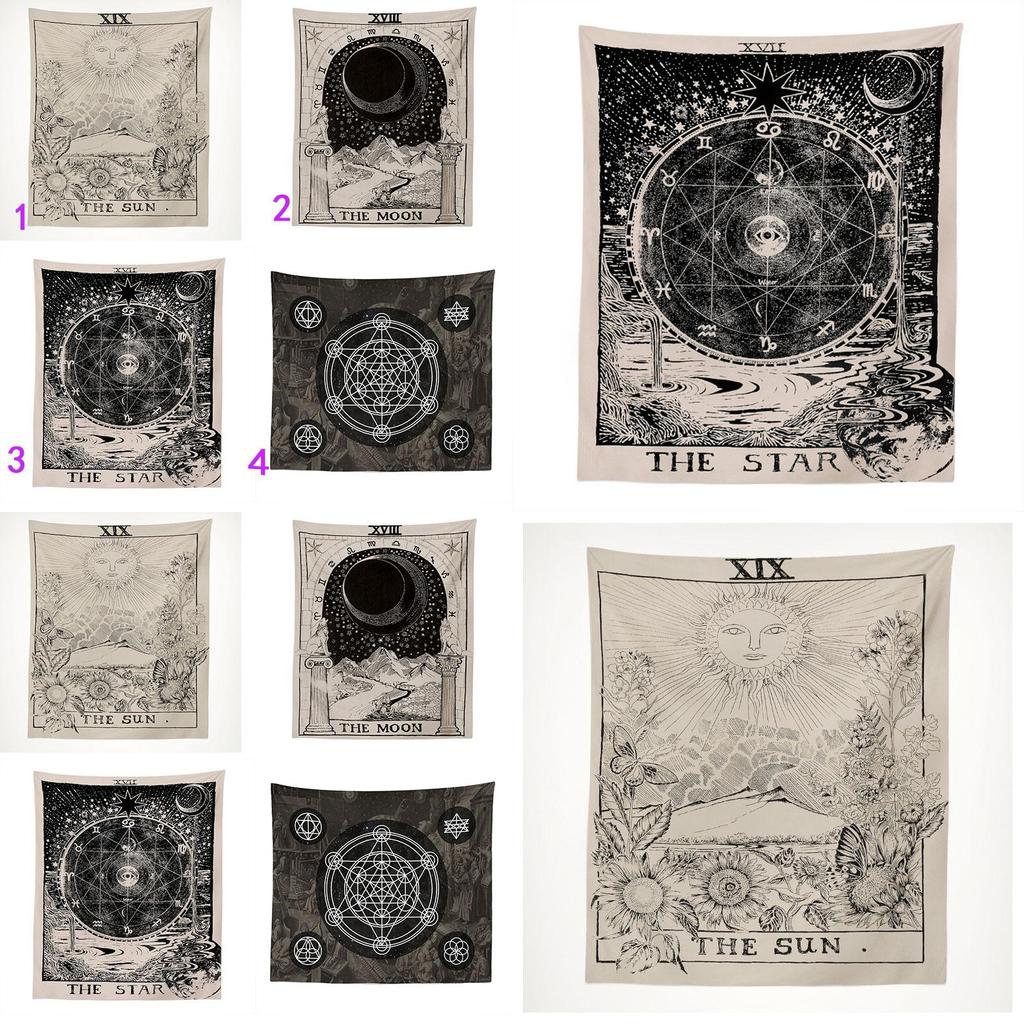 Tarot Wall Amkun Tapestry The Moon Star And Sun Medieval Divination Europe
