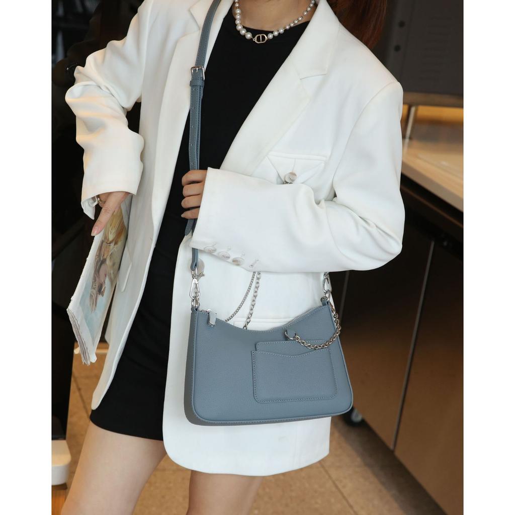 Skórzana Torba Codzienna Damska Torba na Jedno Ramię Listonoszka Modna i Prosta Damska Torebka Wielokieszeniowa Torba Shell Praktyczna