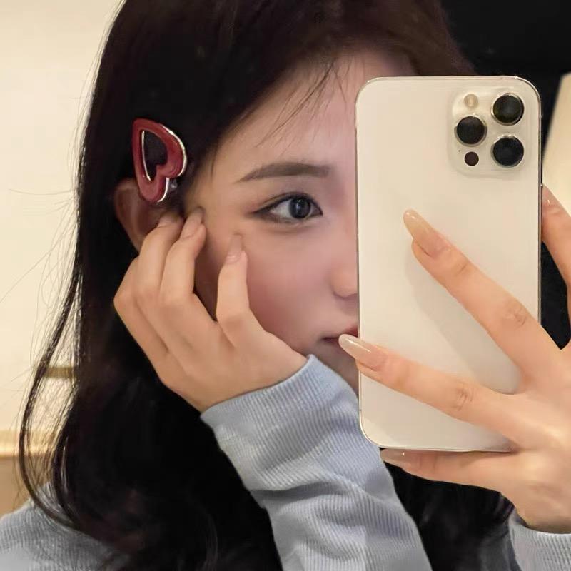 1pc Acetate Hollowed Heart Hair Clip Cute Side Pins Sweet Hairpin Elegant Barrettes Women Hair Accessories