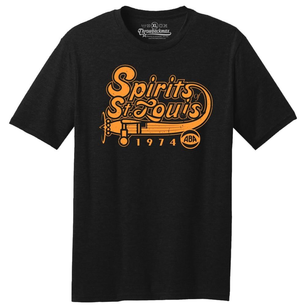 St. Louis Spirits 1974 ABA Logo Basketball TRI-BLEND Tee ShirtSolid Black Unisex T-Shirt XXXXL