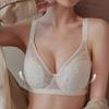 Soft Steel Ring Underwear Women's Thin and Sexy Lace Plus Size Bra Gathered and Supported Summer Thin Bra