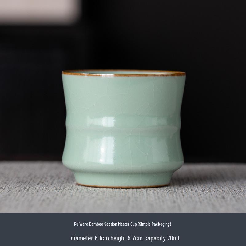 Sky Blue Ru Porcelain Gongfu Tea Master Cup - Personal Tea Tasting Set