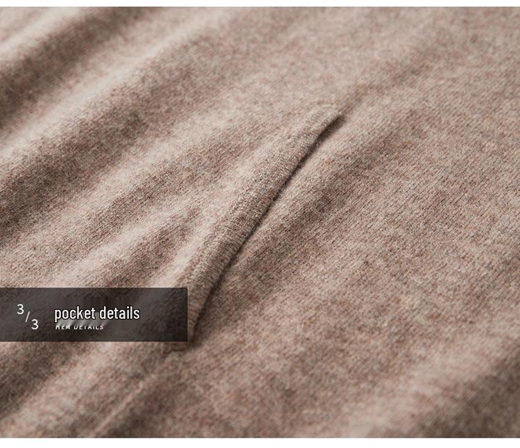 Men's Thick Wool Knit Pullover Hoodie - Autumn/Winter Collection