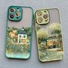 Oil Painting Garden Grange Countryside Fairy Art Phone Case For iPhone 17 16 15 14 13 12 11 Pro Max XR XS X 15 16 Back Cover