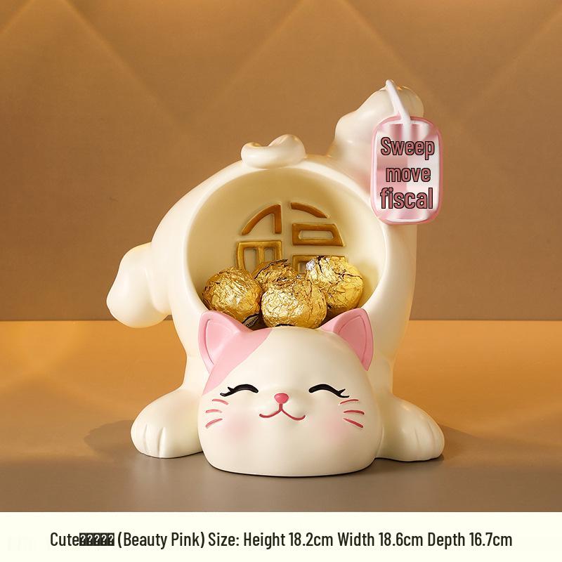 Glückskatze Harz Schlüsselanhänger für Haus- & Kinderzimmerdekoration