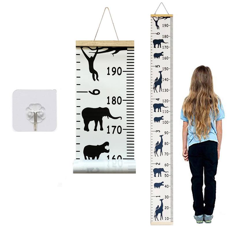 Wooden Wall Hanging Wall Sticker For Kids Room Decoration Height Measure Ruler Wallpaper Baby Growth Chart Decor On The Wall