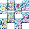 81624Pcs Cute Mermaid Princess Puzzle Stickers Make A Face Children Diy Toys Assemble Sticker Party Favor Gifts