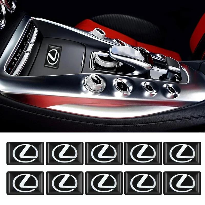 10 stk Bilstyling Klistremerke Emblemer Merker for Lexus Logo RX350 IS300 ES350 IS250 CT200H IS GS350 NX200T ES250 Interiørdekorasjon