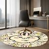 Usagi Printed Round Rug Carpet Chair Rug Area Rug Entryway Doormats,for Office Chair Living Room Bedroom Kitchen Room.