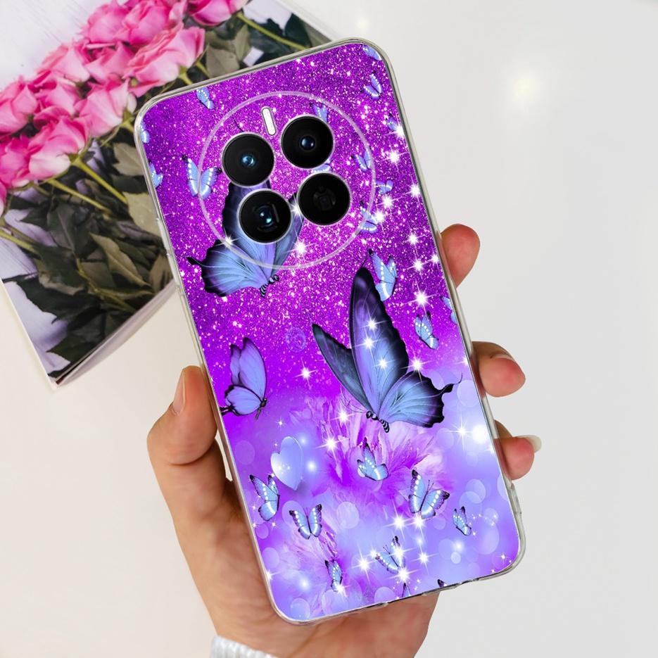 For Huawei Mate 50 Pro Case Stylish Butterfly Flowers Soft Slim Fundas Phone Case For Huawei Mate 50 Mate50 Pro Back Cover Coque