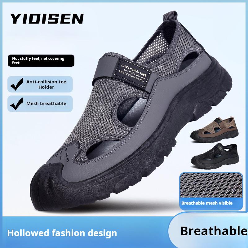 

2025 Hot Sale Men s Soft Sole Breathable Mesh Summer Casual Shoes Lightweight Non-Slip Comfortable Walking Sneakers Trendy Out 39 чорний