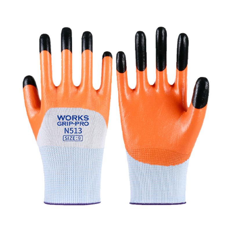 Nitrile Reinforced Wear-Resistant Waterproof Work Gloves for Puncture-Proof Gardening & Construction