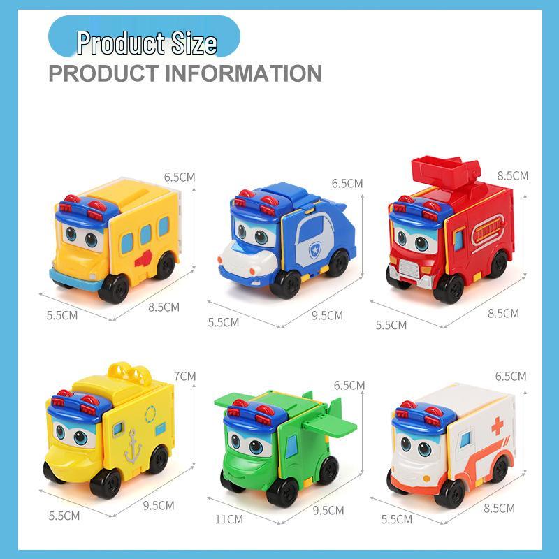 Twisty Bus Toy: Double-Sided Reversible Transforming Robot Car Set for Kids