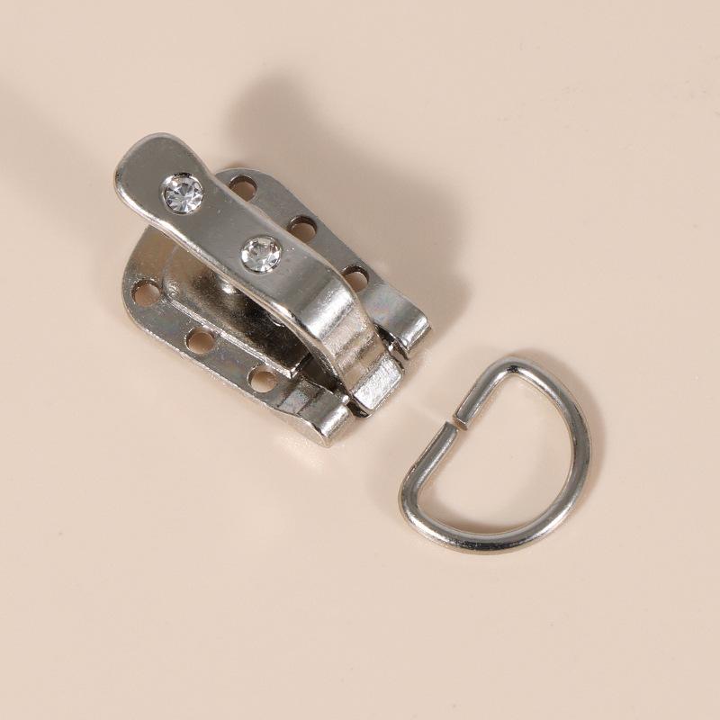 High-Quality Rhinestone Fur Coat Buttons and Buckle Set with Metal Snap and Duckbill Clasp