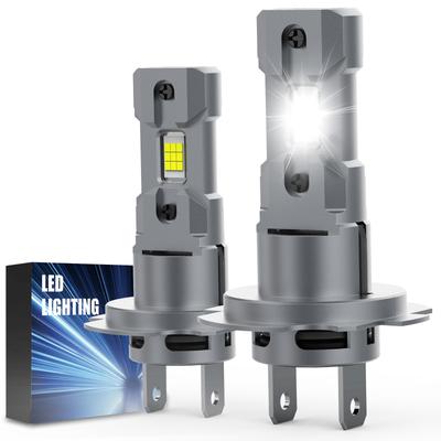 2 buc Becuri LED H7 pentru Faruri 500% Mai Luminoase Becuri Wireless pentru Faruri, 20000LM Mini Becuri pentru Faruri Kit Becuri Auto Fără Ventilator Fază Lungă/Scurtă