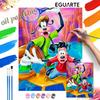 Disney Goofy and Max tennis sports oil painting art handmade diy painting home decoration gift