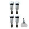 TPMS Repair Kit - Aluminum Wheel Valve - 4 Pieces - Silver - Compatible BMW F-series &; MINI