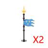 MOC Medieval Building Blocks Soldier Figures Weapons Accessories Armor Shield Flag Transport Ox Horse Mini Brick Toy Gift X010