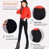 Plus Size Fleece-Lined High Waist Black Leggings for Women - Slimming, Elastic, Skinny Long Pants for Autumn/Winter