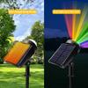 RGB Solar Lawn Lights LED Outdoor Lighting 7 Color Modes Waterproof LED Projection Lamp for Courtyard Garden Decoration Lights