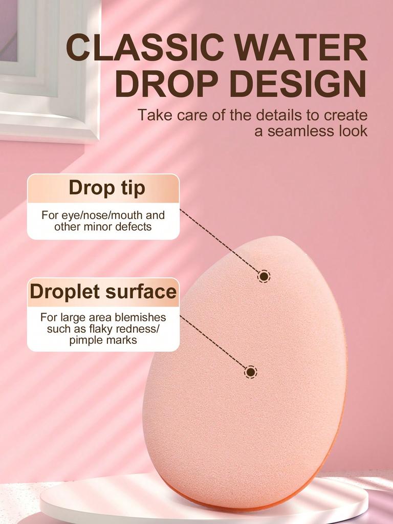 4/8PCS Box Mini Thumb Powder Puff, Four Color Water Concealer Powder Puff, Dry And Wet Dual-Use, Com