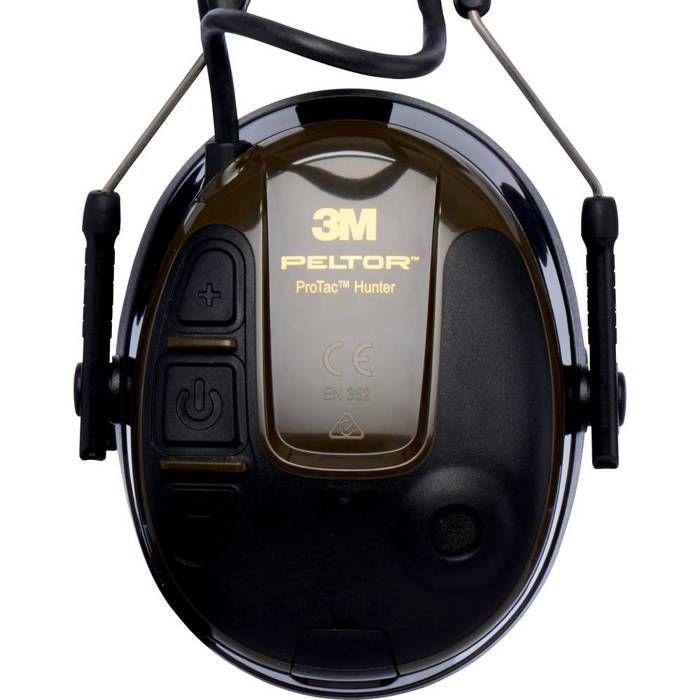 Casque de chasse 3M Peltor ProTac avec suppression de bruit active et entrée jack 3,5mm - Vert