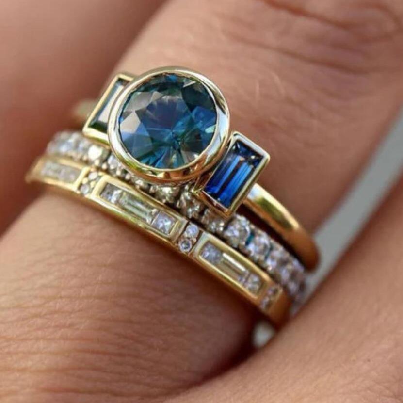 Gorgeous Luxury Rings for Women Wedding Engagement Accessories Unique Female Ring Fashion Jewelry Gifts