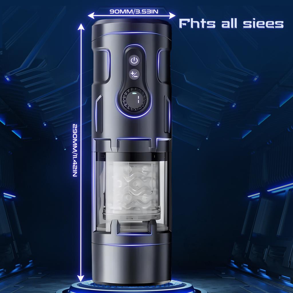 Automatic Telescopic Male Masturbator 9 Thrusting Rotating Modes Pocket Pussy Blowjob Sex Machine Penis Pump Piston Mastubator