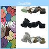 Sezamová ulice Kaws Cos Nosící panenka, Anime Trendy Figurka Velkoobchod 17cm, Materiál Pvc, Šedá