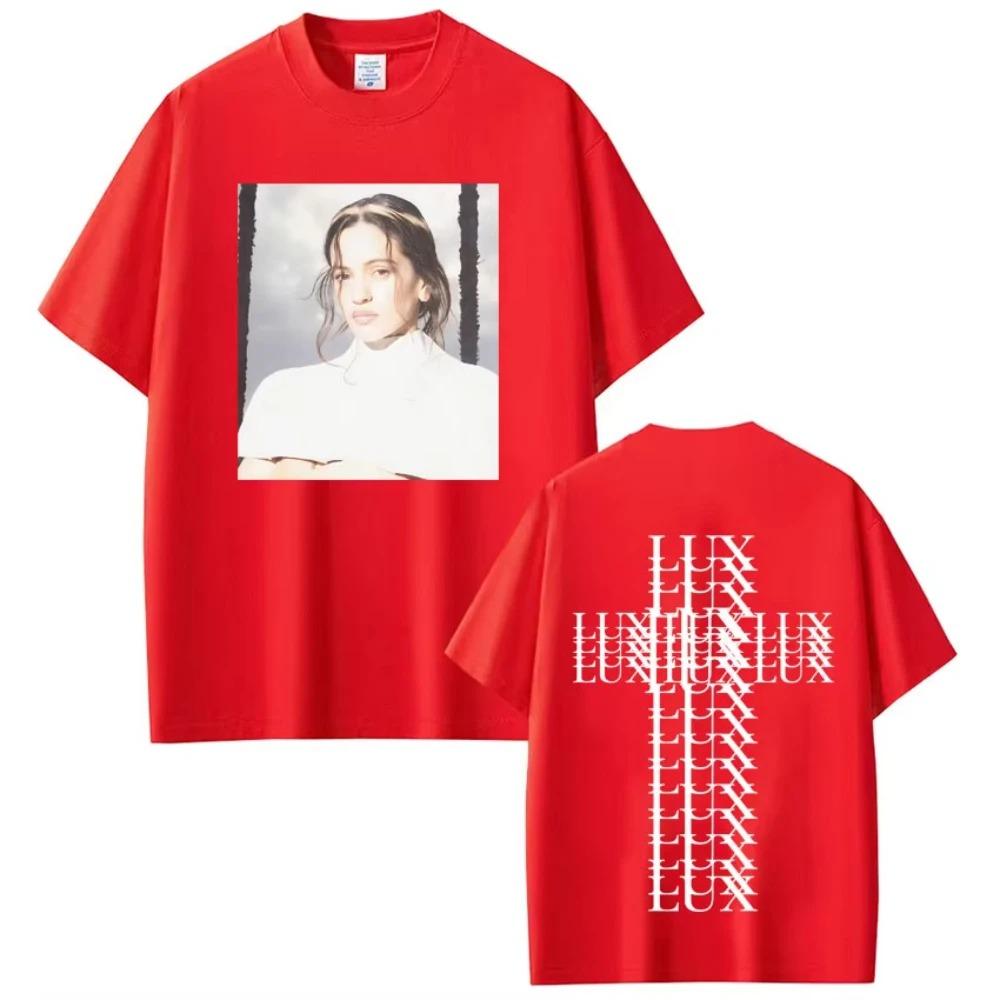 2026 Singer Rosalía LUX Album Touur Graprhic Tshirt Unisexs Women Oversized Short Sleeve Loose Tshirts Aesthetic Casual Tshirts
