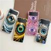 Phone Cover For Samsung Galaxy Z Flip 7 6 5 4 Case Transparent For Samsung Z Flip 3 Hard PC Foldable Bags Fashion Eyelashes Eyes