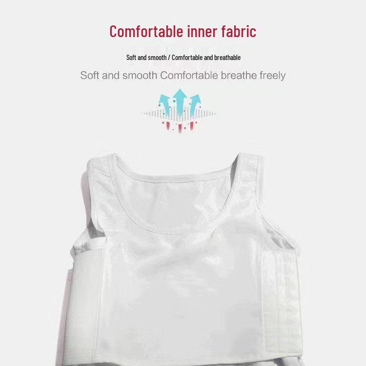 Dames Vest met Lange Borstband van Puur Katoen - Compressie Buitenlaag voor Grote Boezem, Nauwsluitend, Anti-Schok, Ideaal voor Sport & Zomerkleding