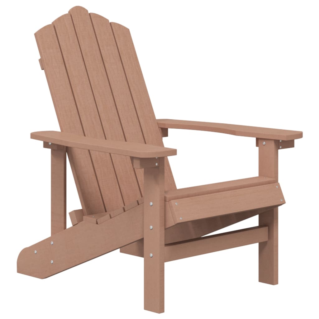 Vidaxl Adirondack Garden Chair, HDPE, Brown