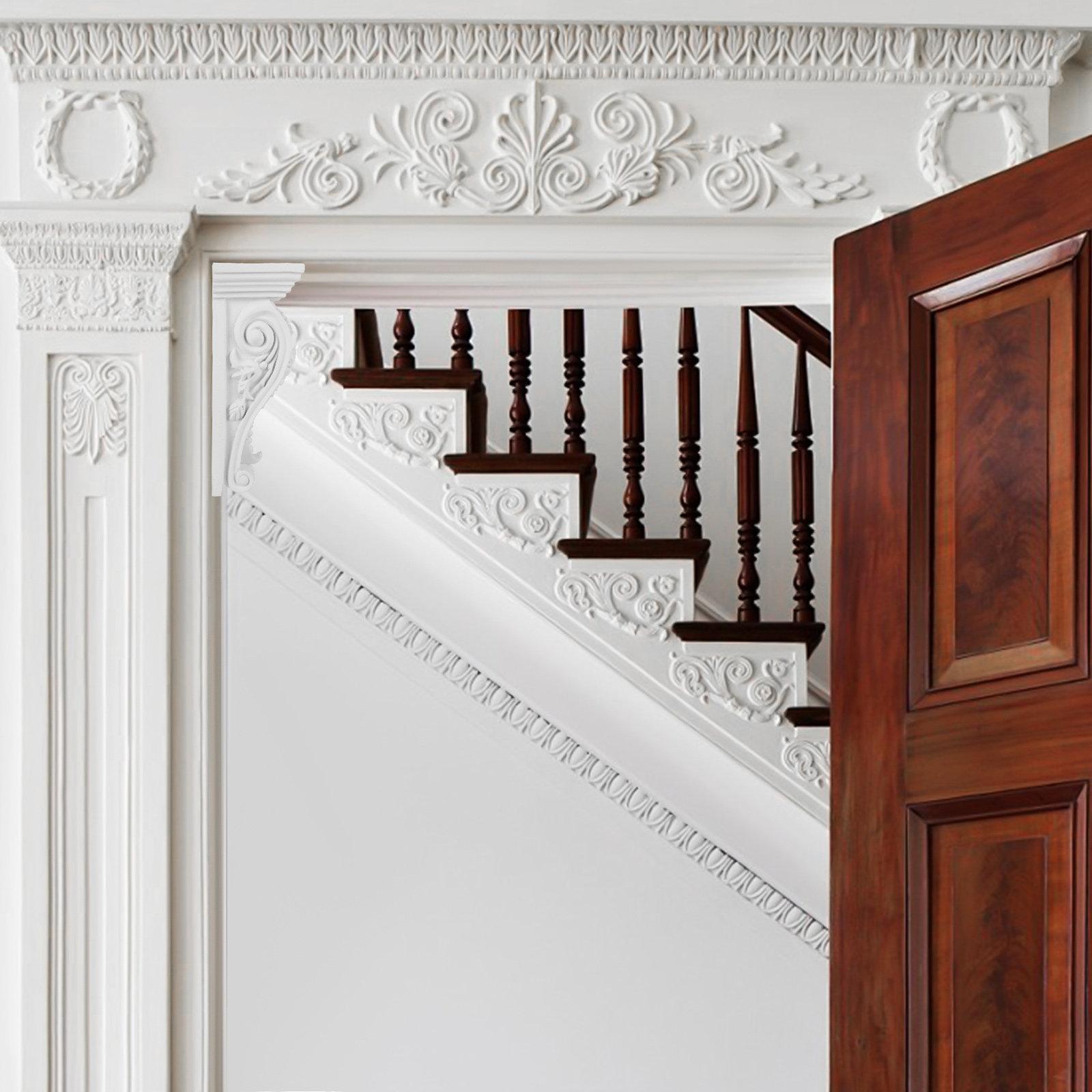 

PU Beam Bracket Corbel Decorative Corner Moulding Trim European Style Carved Furniture Applique Home Decor Corbels 20.5X13.5X8CM