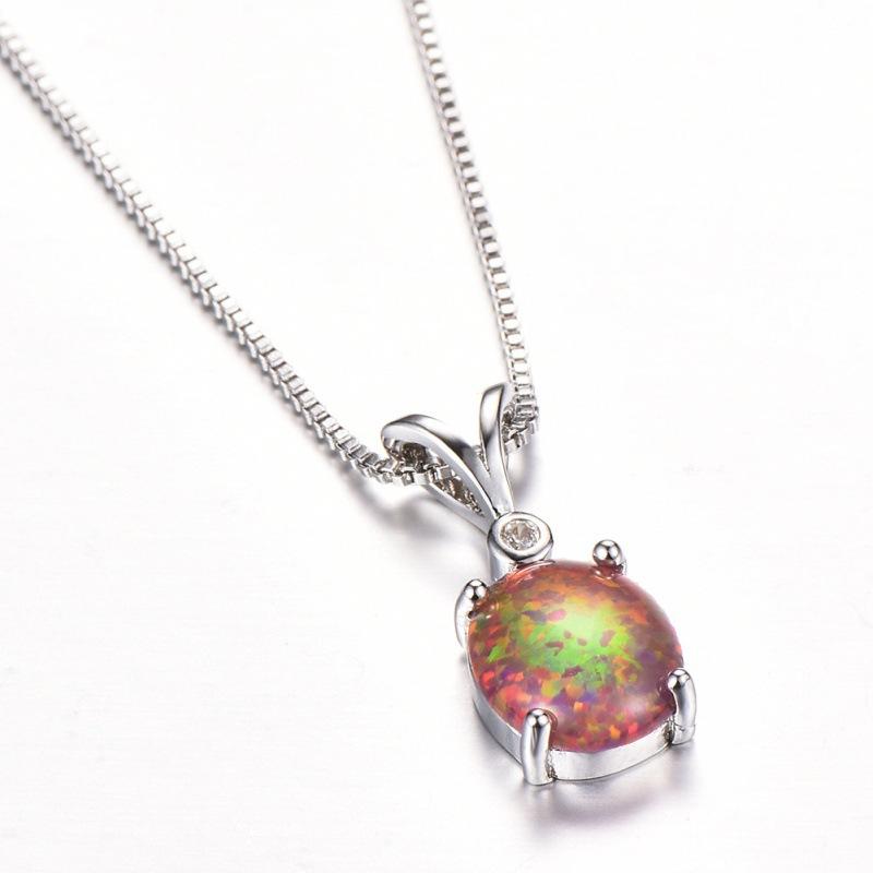 

eBay Fashion Chill Oval with a White Diamond Necklace помаранчевий