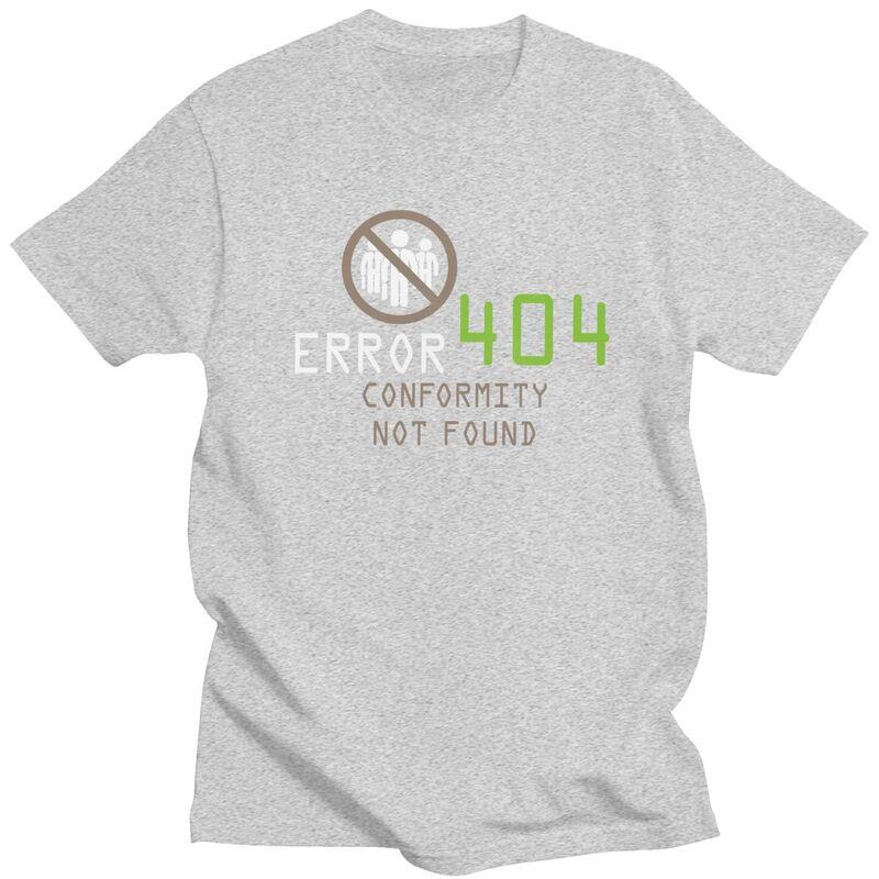 Custom Error 404 Conformity Not Found Tshirt for Men Short Sleeve Casual T Shirt Programmer Tshirts Slim Fit 100 Cotton Tee
