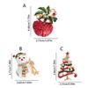 Festive Snowman Pin Christmas Tree Decoration Creative Alloy Brooch Adorned With Crystals Rhinestones Holiday Outfit