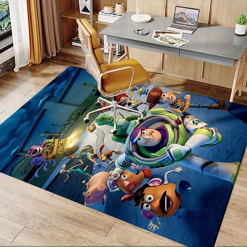 Office Rug Toy Story, Characters Theme 3D Printed Anti-Slip Rug-Machine Washable for Living Room