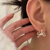 Female Personality Small Fresh Versatile Bow Earrings
