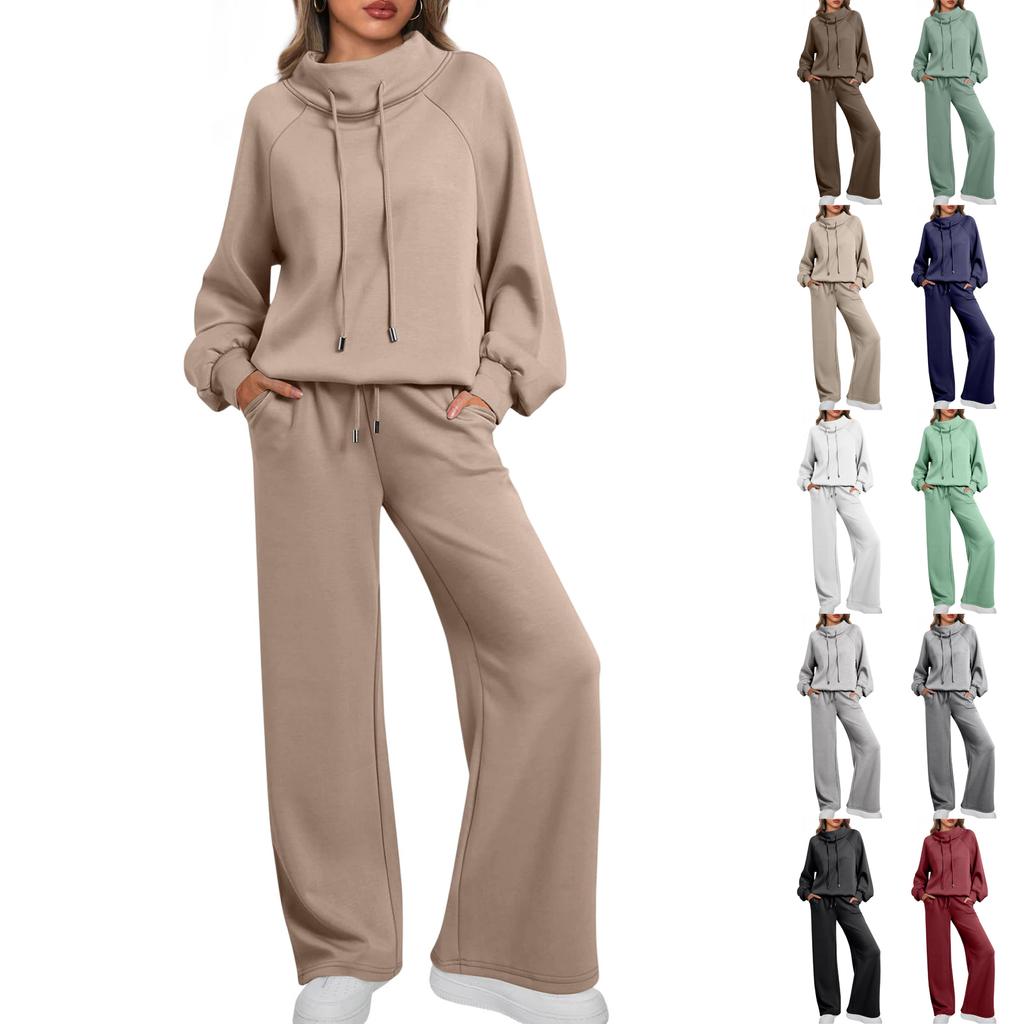 Two Piece Sets For Women Casual Loose Long Sleeve Shirts And High Waisted Drawstring Shorts Tracksuit Fall Outfits